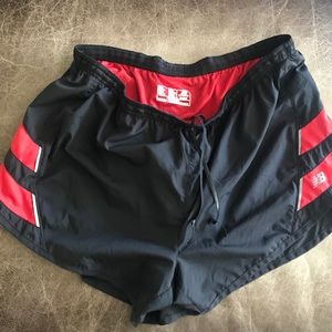 Cool! *Used, Men’s athletic shorts. Red & Black.